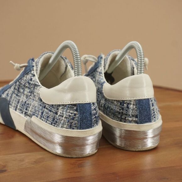 Dolce Vita Womens Zina Navy Blue White Multi Woven Sneakers Size 7.5 - Picture 5 of 9